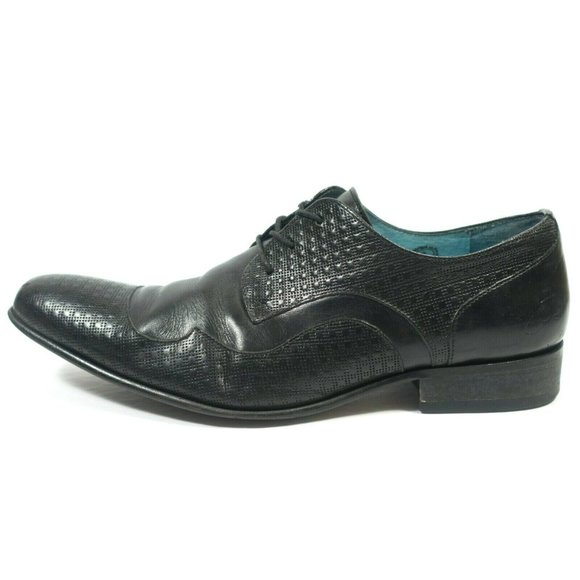 John Fluevog Rusnak Leather Derby Shoes - Men's Size 8 - Picture 1 of 10